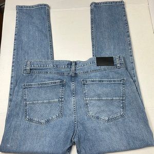 INC International Concept Men Distressed Denim Blue Tapered Fit Jeans Size 36